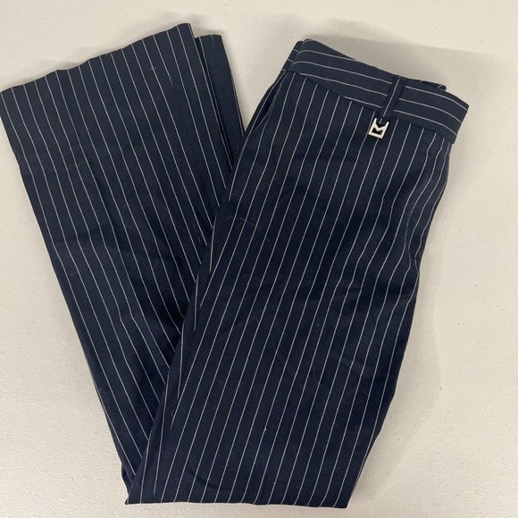 Michael Kors Pants - Michael Kors Pinstripe Dress pants Wool Blend Navy Blue White Sz 4 Hong Kong